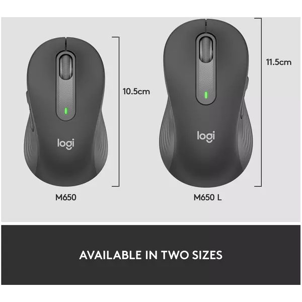 LOGITECH Signature M650 Wireless Optical Mouse - Graphite - 2
